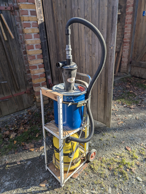 Selbst gebaute Werkstattabsaugung